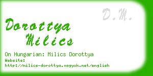 dorottya milics business card